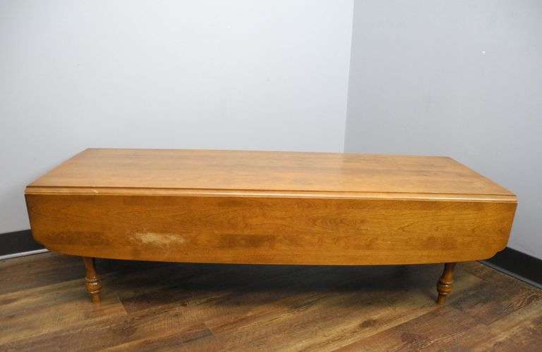 Vintage Maple Drop Leaf Coffee Table Project GC5 Auctions