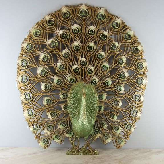 Large Burwood Products Peacock Wall Hanging GC5 Auctions