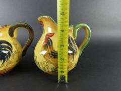Lot of 2 Maxcera Rooster Milk Pitchers