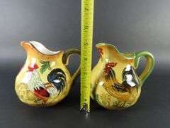 Lot of 2 Maxcera Rooster Milk Pitchers