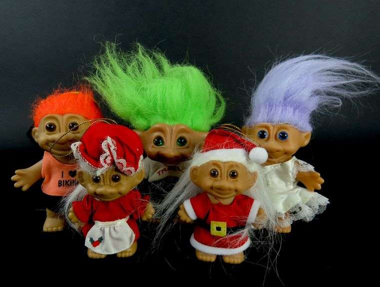 Lot of 5 Vintage Troll Figures