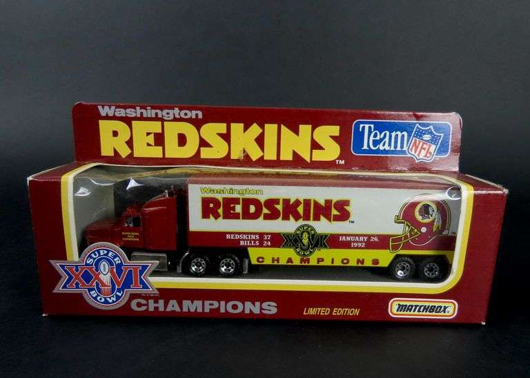 1992 Matchbox Washington Redskins Die-Cast Truck in Box