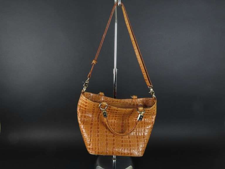 Light Brown Leather Brahmin Handbag with Dust Jacket
