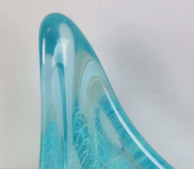 Beautiful Blue Art Glass Sculpture