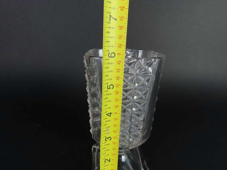 Vintage Glass Spoon Jar / Vase