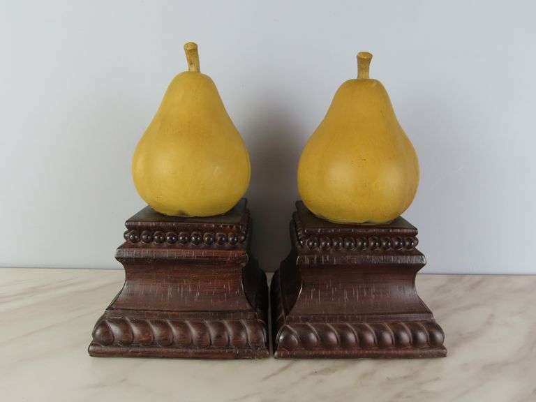 Lot of 2 Pear Bookends