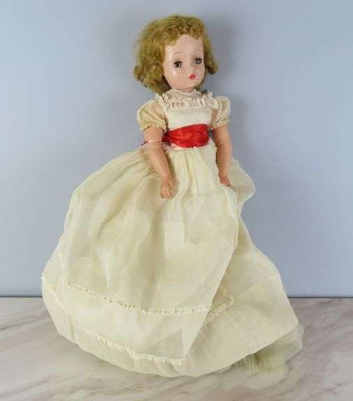 Vintage 20" Doll with Hoop Dress - See Description