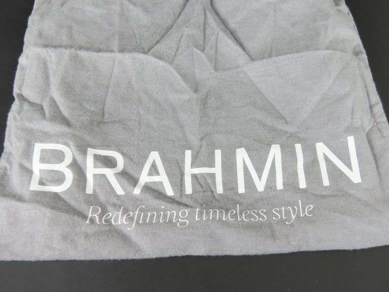 Light Brown Leather Brahmin Handbag with Dust Jacket