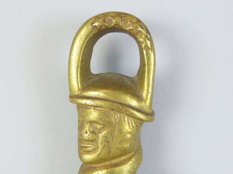 Vintage Virginia Metalworks Brass Door Stop