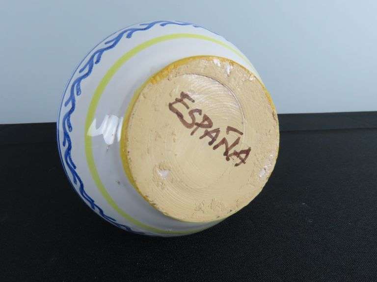 Hand Painted Pottery Milk Pitcher Signed Espana