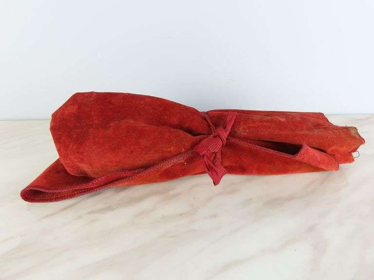 Vintage Genuine Stag Handle Knife Set in Velvet Pouch - Sheffield , England