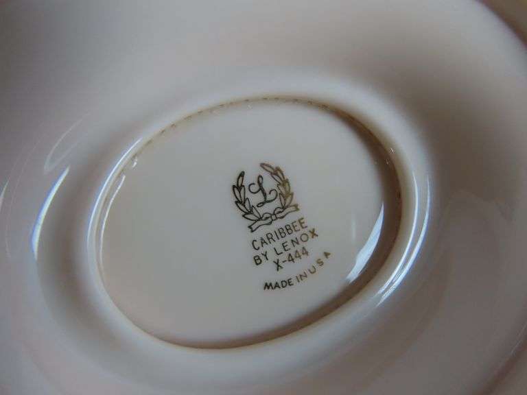 Lenox "Caribbee" Gravy Boat with Attached Underplate- Made in USA