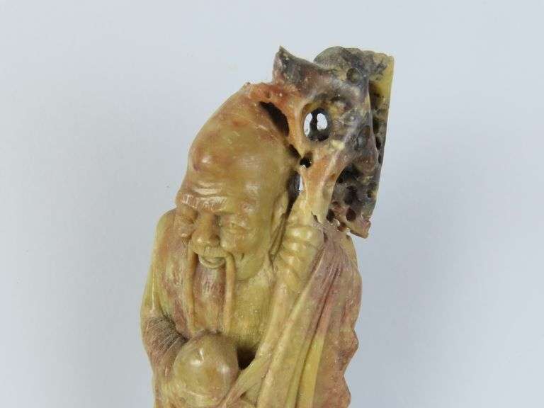 Vintage Carved Stone Statue of Shou Lau - See Description