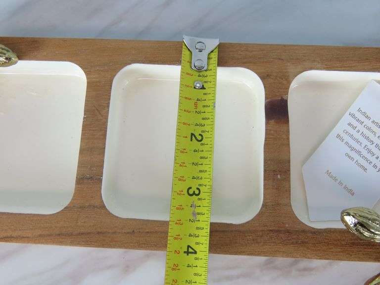 Handcrafted 3 Compartment Condiment Tray - Made in India