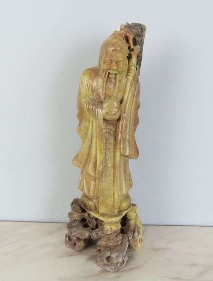 Vintage Carved Stone Statue of Shou Lau - See Description