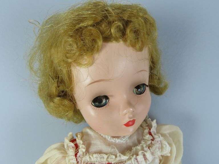 Vintage 20" Doll with Hoop Dress - See Description