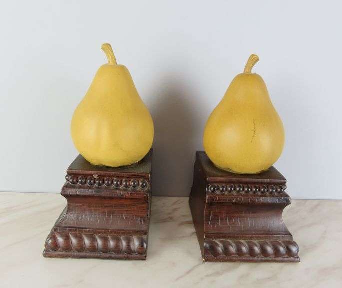 Lot of 2 Pear Bookends