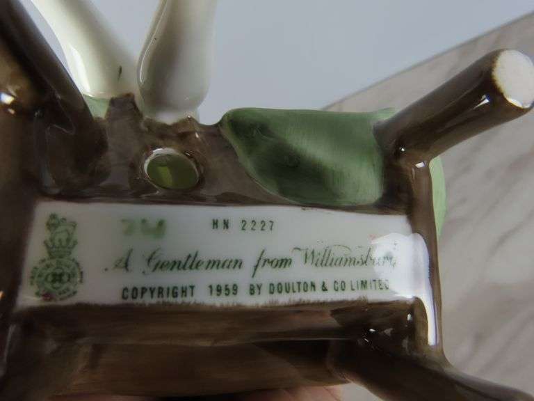 Vintage Royal Doulton "A Gentleman from Williamsburg" Bone China Figure - Made in England