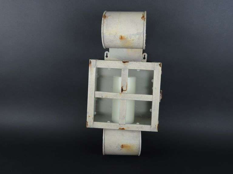 Lot of 2 Metal Decorative Wall Sconces with Flameless Candles