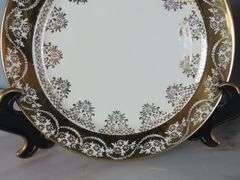 Lot of 2 22K Gold Hand Decorated Plates