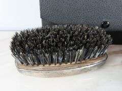 Vintage Monogrammed Sterling Silver Brushes in Case