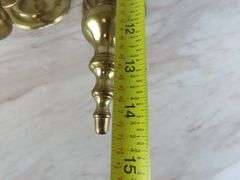 Lot of 2 Solid Brass Candle Wall Sconces