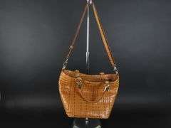 Light Brown Leather Brahmin Handbag with Dust Jacket