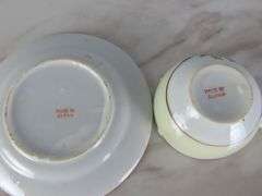 Hand Painted Demitasse Cup & Saucer - Made in Japan