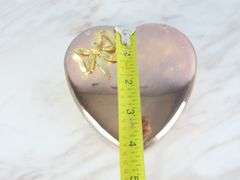 Vintage Silvertone Lined Trinket Box