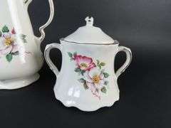 The House of Webster Ceramics Coffee Pot with Lidded Cream & Sugar