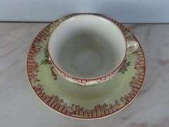 Hand Painted Demitasse Cup & Saucer - Made in Japan