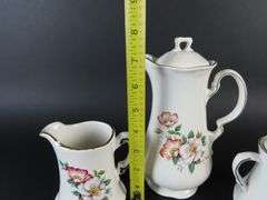 The House of Webster Ceramics Coffee Pot with Lidded Cream & Sugar