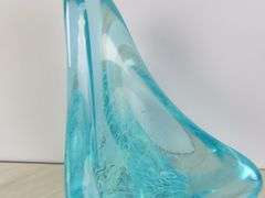 Beautiful Blue Art Glass Sculpture