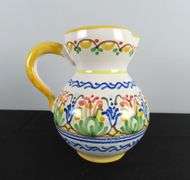 Hand Painted Pottery Milk Pitcher Signed Espana
