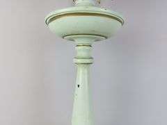 Vintage Candlestick Lamp with Tasseled Shade