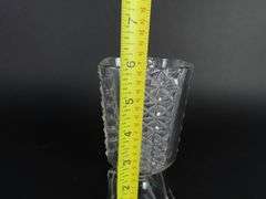 Vintage Glass Spoon Jar / Vase