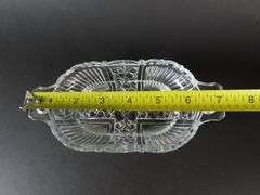 Vintage "Killarney Clear" 7" Double Handled Bon Bon Dish by Indiana Glass