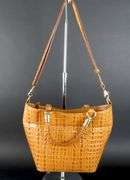 Light Brown Leather Brahmin Handbag with Dust Jacket