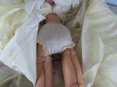 Vintage 20" Doll with Hoop Dress - See Description