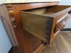 Small Vintage Marble Top Server - See Description