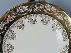 Lot of 2 22K Gold Hand Decorated Plates
