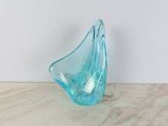 Beautiful Blue Art Glass Sculpture