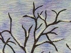 Beautiful Handmade "Snowy Tree" Hanging Art Quilt