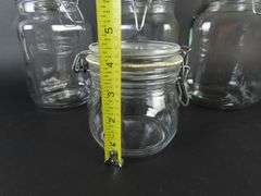 Lot of 4 Glass Cannisters with Lids