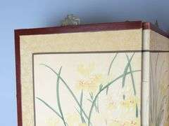Folding 4 Panel Hand Painted Tabletop Screen
