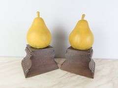 Lot of 2 Pear Bookends