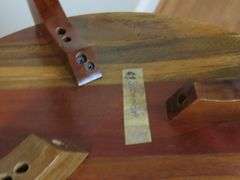 Handcrafted Exotic Wood 2 Tier Side Table / Plant Stand