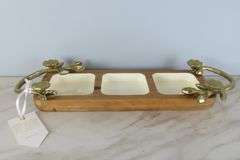 Handcrafted 3 Compartment Condiment Tray - Made in India