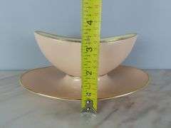 Lenox "Caribbee" Gravy Boat with Attached Underplate- Made in USA