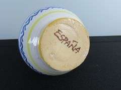 Hand Painted Pottery Milk Pitcher Signed Espana